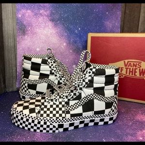 checkerboard all over vans